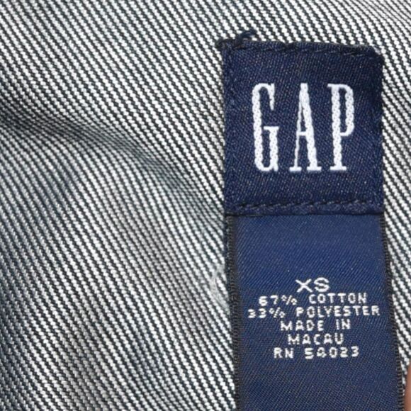 GAP XS Dark Wash Denim Jacket Y2K Minimalist - Picture 4 of 4